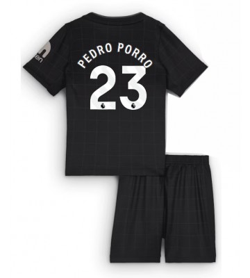 Tottenham Hotspur Pedro Porro #23 Udebanetrøje Børn 2025-26 Kortærmet (+ Korte bukser)